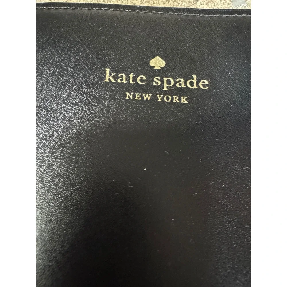 Kate Spade New‎ York Black Leather Tote Bag Shoulder Purse WKRU4071